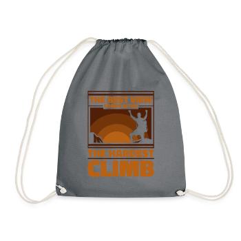 Best View Comes After The Hardest Climb Kraxler - Drawstring Bag - grey - Front