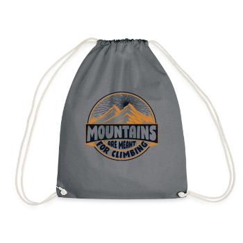 Mountains Are Meant For Climbing Sportklettern - Drawstring Bag - grey - Front