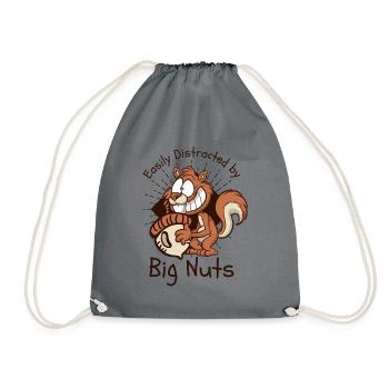 Easily Distracted By Big Nuts Squirrel - Turnbeutel - Grau - Vorne