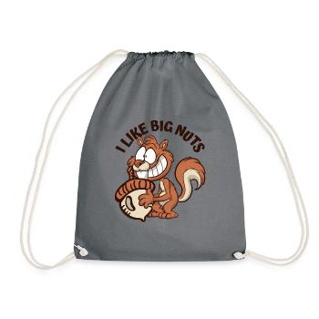 I Like Big Nuts Grey Squirrel Squirrel Squirrel - Drawstring Bag - grey - Front