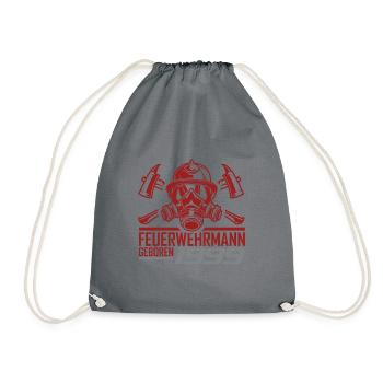 Feuerwehr Feuerwehrmann 1999 Geboren Geburtstag - Turnbeutel - Grau - Vorne