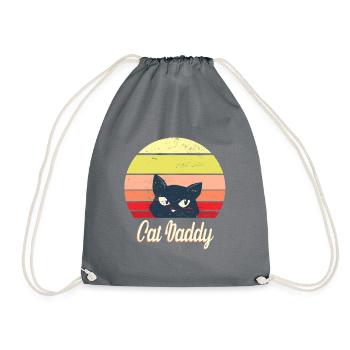 Retro Cat Dad Idée pour Cats Dad - Sac de sport léger - gris - Devant