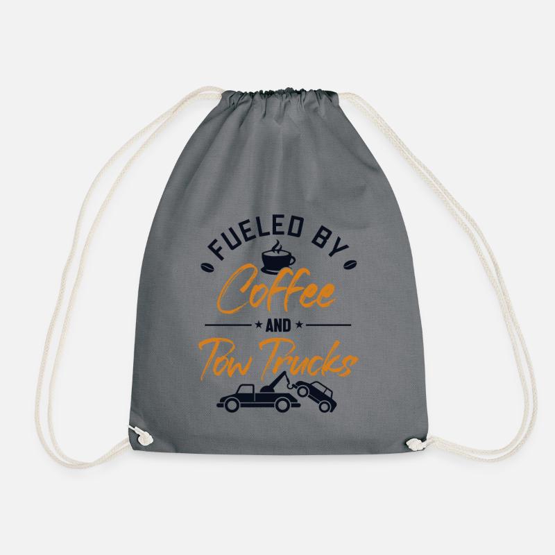 Fueled by Coffee and Tow Trucks Abschlepper - Turnbeutel - Grau