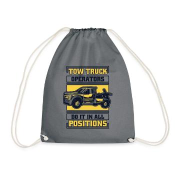 Do It In All Positions Tow Truck Driver - Drawstring Bag - grey - Front