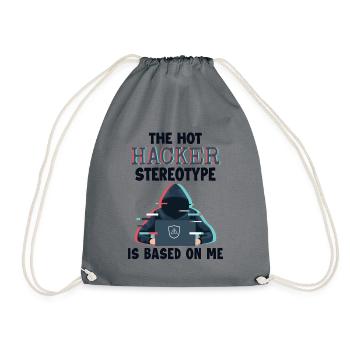 Le stéréotype du pirate informatique est basé sur le renifleur de phishing Me - Sac de sport léger - gris - Devant
