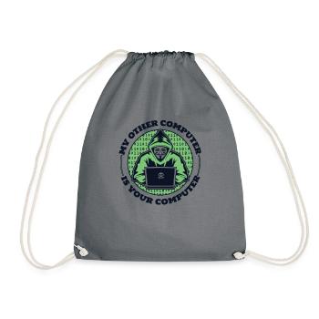 My Other Computer Is Your Computer Phishing - Drawstring Bag - grey - Front