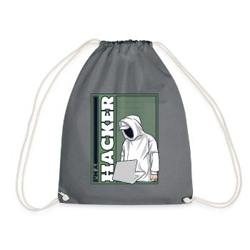 Je suis un hacker Ingénierie sociale Phishing Sniffer - Sac de sport léger - gris - Devant