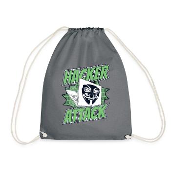 Attaque de hacker Social Engineering Phishing Sniffer - Sac de sport léger - gris - Devant