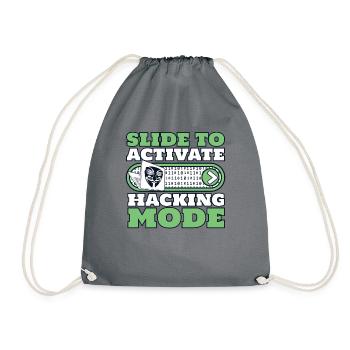 Faites glisser pour activer le renifleur de phishing en mode piratage - Sac de sport léger - gris - Devant
