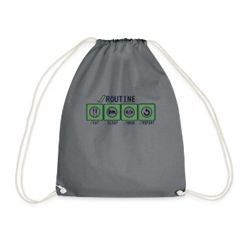 Routine Eat Sleep Hack Répéter Sniffer Phishing - Sac de sport léger - gris - Devant