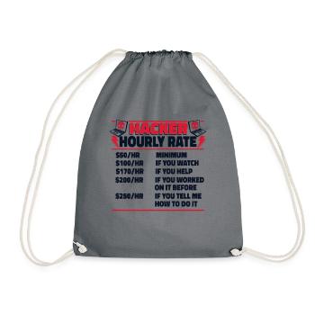 Hacker Horaire Sniffer Social Engineering - Sac de sport léger - gris - Devant