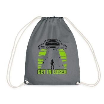 Get In Loser Conspiracy Außerirdischer Ufo Alien - Drawstring Bag - grey - Front