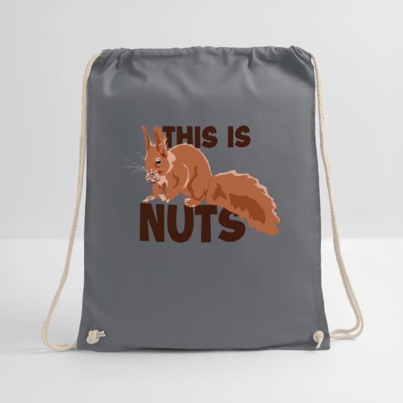 This Is Nuts Fox Squirrel Grey Squirrel Drawstring Bag