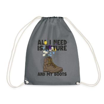 La nature et mes bottes Randonnée Trekking Randonnée en montagne - Sac de sport léger - gris - Devant