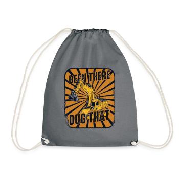 Been There Dug That Raupenbagger Excavator - Turnbeutel - Grau - Vorne