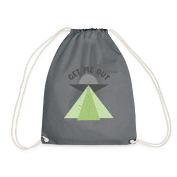 Get Me Out Außerirdischer Ufo Conspiracy Alien - Sac de sport léger - gris - Devant