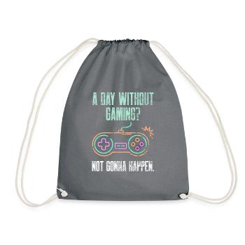 Les jeux vidéo ne vont pas arriver Gaming Every Day Funn - Sac de sport léger - gris - Devant