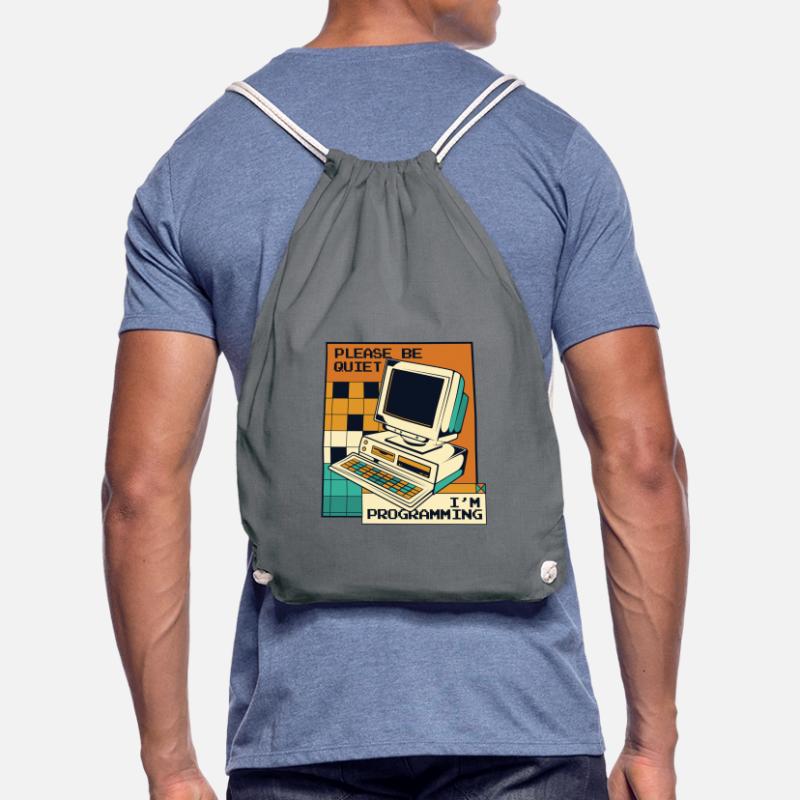 Please Be Quiet Software Engineer Developer Drawstring Bag