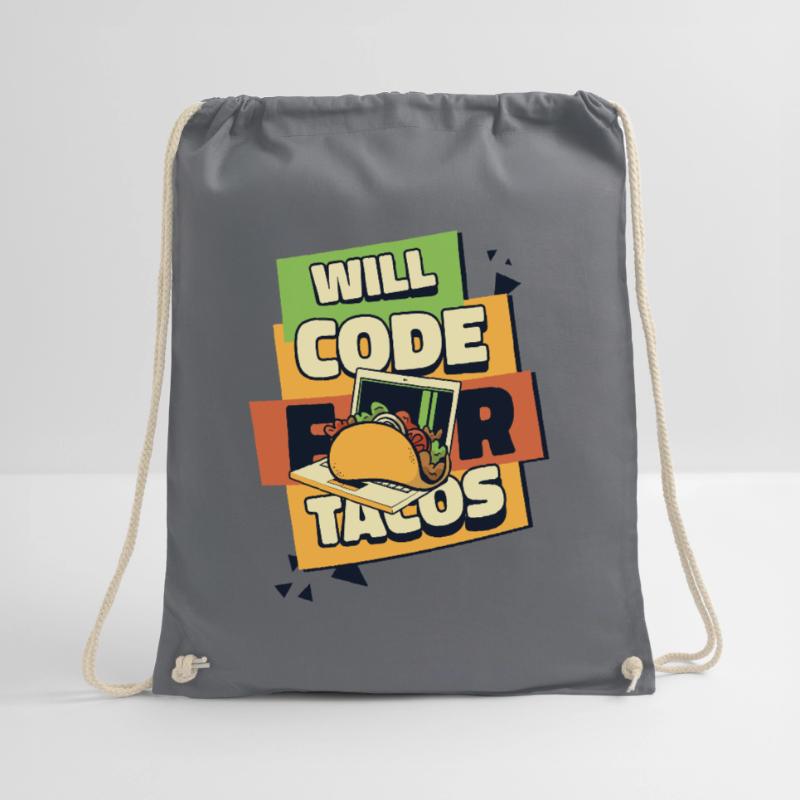 Will Code For Tacos Developer Coder Programmierer Turnbeutel