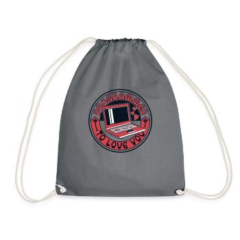 Programmé pour t’aimer Développeur Codeur - Sac de sport léger - gris - Devant