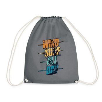 Windsurf All Day Water Sports Surfers Surfers - Drawstring Bag - grey - Front