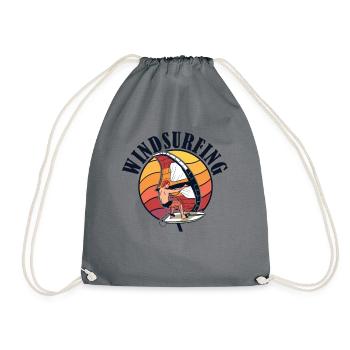 Surfers Surfers Water Sports Windsurfing Instructors - Drawstring Bag - grey - Front