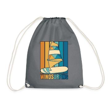 Retro Sports nautiques Surfeurs Surfeurs Planche à voile - Sac de sport léger - gris - Devant