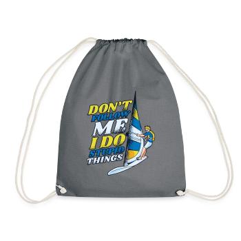 Ne me suivez pas je fais des choses stupides surfeur - Sac de sport léger - gris - Devant