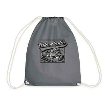 Trikeaholic Threewheeler Trikebike Tricycle - Drawstring Bag - grey - Front