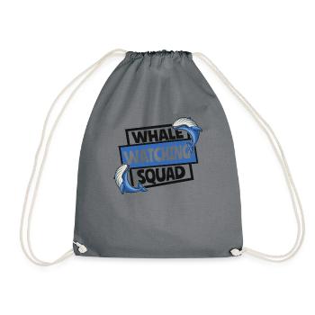 Équipe d'observation des baleines Béluga bleu Cétacé Baleine - Sac de sport léger - gris - Devant