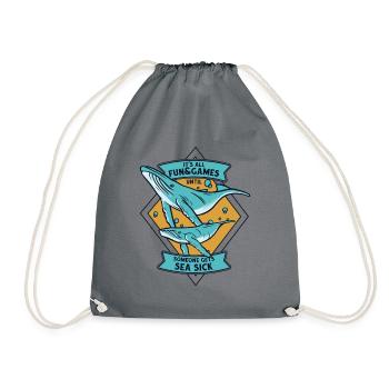 Until Someone Get's Sea Sick Cetacea Cachalot - Drawstring Bag - grey - Front