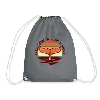 Tout ira bien Cachalot Cetacea Whale - Sac de sport léger - gris - Devant