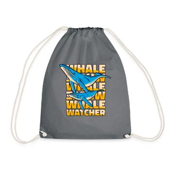 Whale Watcher Béluga bleu Cetacea Cachalot Whale - Sac de sport léger - gris - Devant