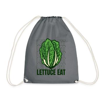 Laitue Mangez végétalien Végétalien Végétarien à base de plantes - Sac de sport léger - gris - Devant