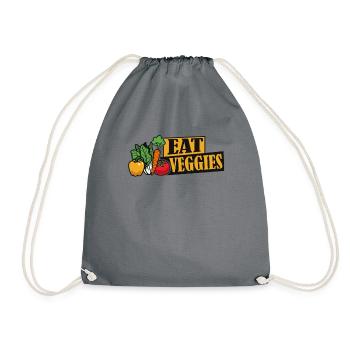 Manger des légumes végétaliens végétaliens végétaliens végétariens - Sac de sport léger - gris - Devant