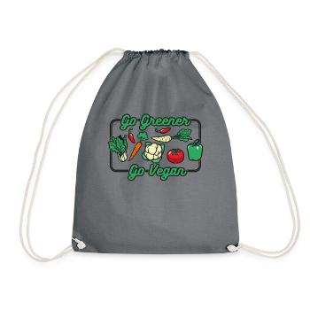 Go Greener Go Vegan Vegan Vegan Végétalien à base de plantes - Sac de sport léger - gris - Devant