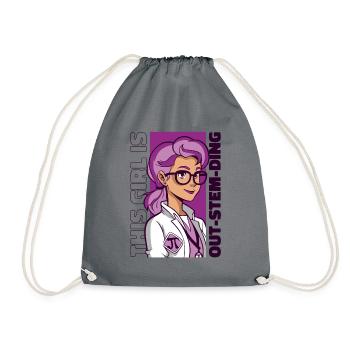 Cette fille surpasse les STEM et autonomise les femmes STEM - Sac de sport léger - gris - Devant