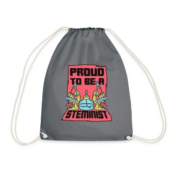 Proud To Be A Steminist STEM Scientist Steminist - Drawstring Bag - grey - Front