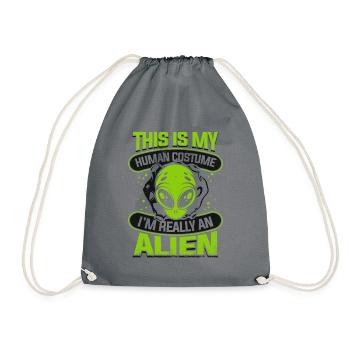 C’est mon costume humain Je suis vraiment un ovni extraterrestre - Sac de sport léger - gris - Devant