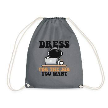 Habillez-vous pour le travail que vous voulez Cosmonaute Taikonaut - Sac de sport léger - gris - Devant