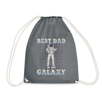 Best Dad In The Galaxy Taikonaut Cosmonaut - Drawstring Bag - grey - Front