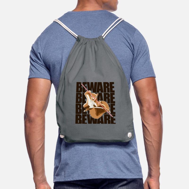 Beware Grey Squirrel Squirrel Fox Squirrel Drawstring Bag