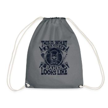 Voici à quoi ressemble un boulanger badass - Sac de sport léger - gris - Devant