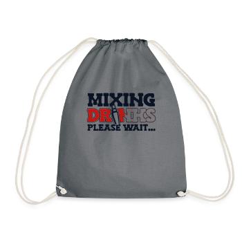 Mixing Drinks Please Wait Barmann Bartender - Turnbeutel - Grau - Vorne