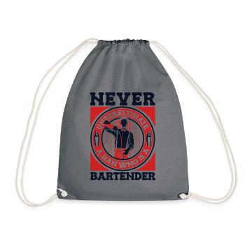 Ne sous-estimez jamais un homme qui est barman - Sac de sport léger - gris - Devant
