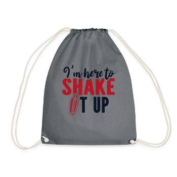 Je suis ici pour le secouer Barman Mixologiste - Sac de sport léger - gris - Devant