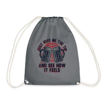 Donnez-moi juste le conseil et voyez comment ça se sent Barman - Sac de sport léger - gris - Devant