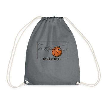 Michelangelo Creation of Adam Basketball - Turnbeutel - Grau - Vorne