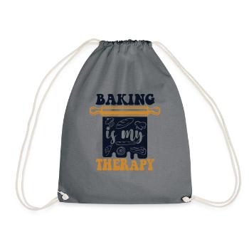 La pâtisserie est ma thérapie Boulangerie Chef pâtissier - Sac de sport léger - gris - Devant