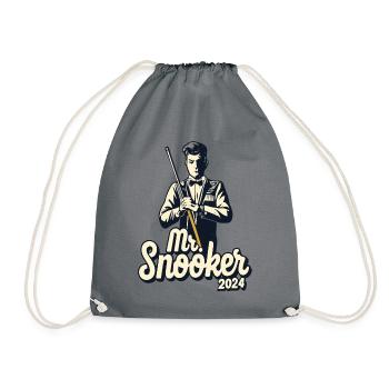 Mr. Snooker Pool Billiard Snooker Spieler - Turnbeutel - Grau - Vorne